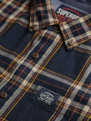 Superdry Blue Cotton Lumberjack Shirt - Image 7 of 7