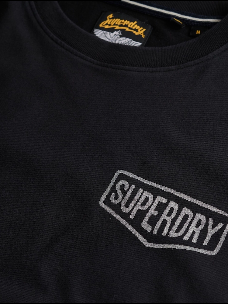 Superdry Black Work Tab Loose T-Shirt - Image 6 of 6