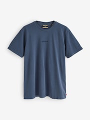 Superdry Navy Blue Micro Logo Short Sleeve T-Shirt - Image 2 of 5