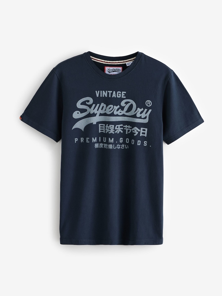 Superdry Blue VL Classic T-Shirt - Image 1 of 2