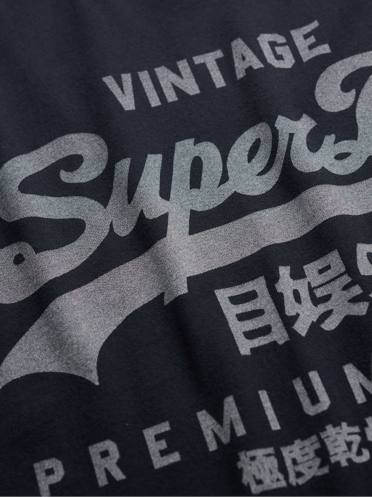 Superdry Blue VI Classic T-Shirt - Image 6 of 6