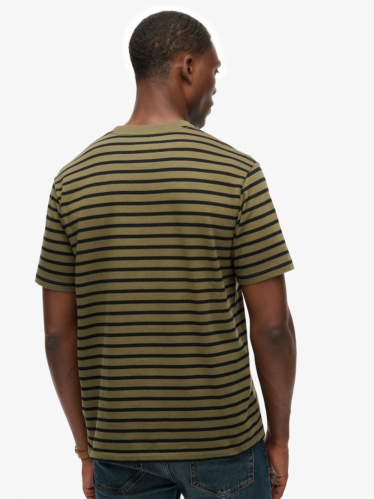 Grün - Superdry Merchant Stripe T-Shirt - Bild 2 von 6