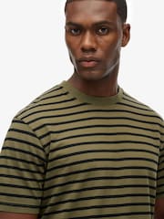 Grün - Superdry Merchant Stripe T-Shirt - Bild 3 von 6