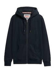 Superdry Blue Essential Logo Zip Hoodie - Image 4 of 6
