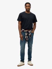 Superdry Blue Essentials Relaxed 100% Cotton T-Shirt - Image 3 of 6