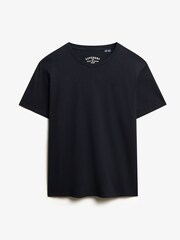 Superdry Blue Essentials Relaxed 100% Cotton T-Shirt - Image 5 of 6