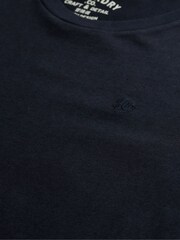 Superdry Blue Essentials Relaxed 100% Cotton T-Shirt - Image 6 of 6