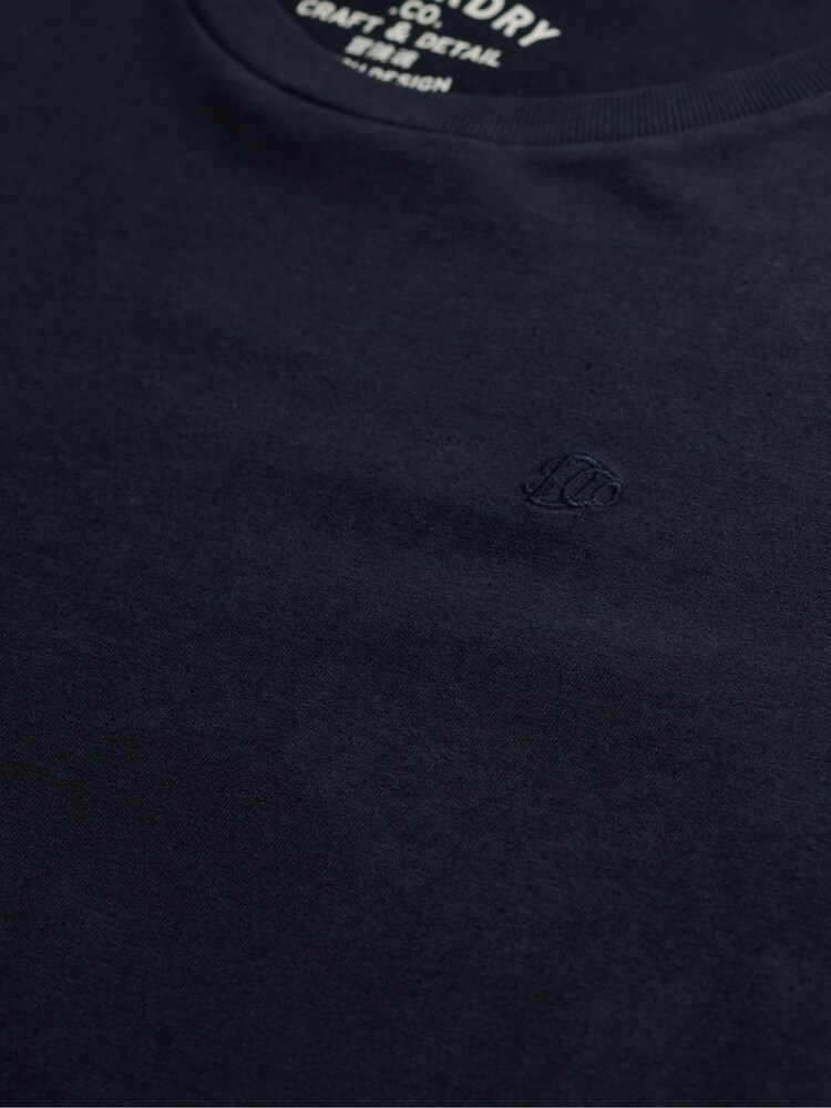 Superdry Blue Essentials Relaxed 100% Cotton T-Shirt - Image 6 of 6
