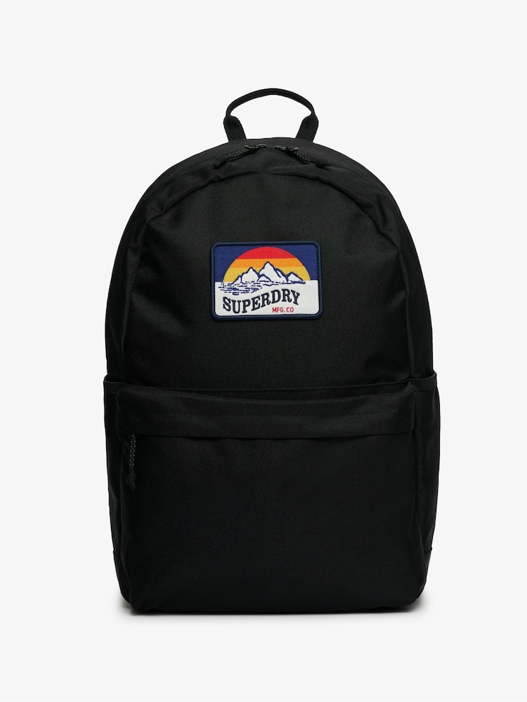 Superdry Black Classic Patch Montana Backpack - Image 2 of 8