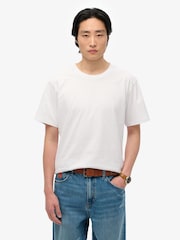 Superdry White Essentials Relaxed 100% Cotton T-Shirt - Image 1 of 6