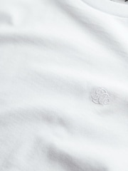 Superdry White Essentials Relaxed 100% Cotton T-Shirt - Image 6 of 6
