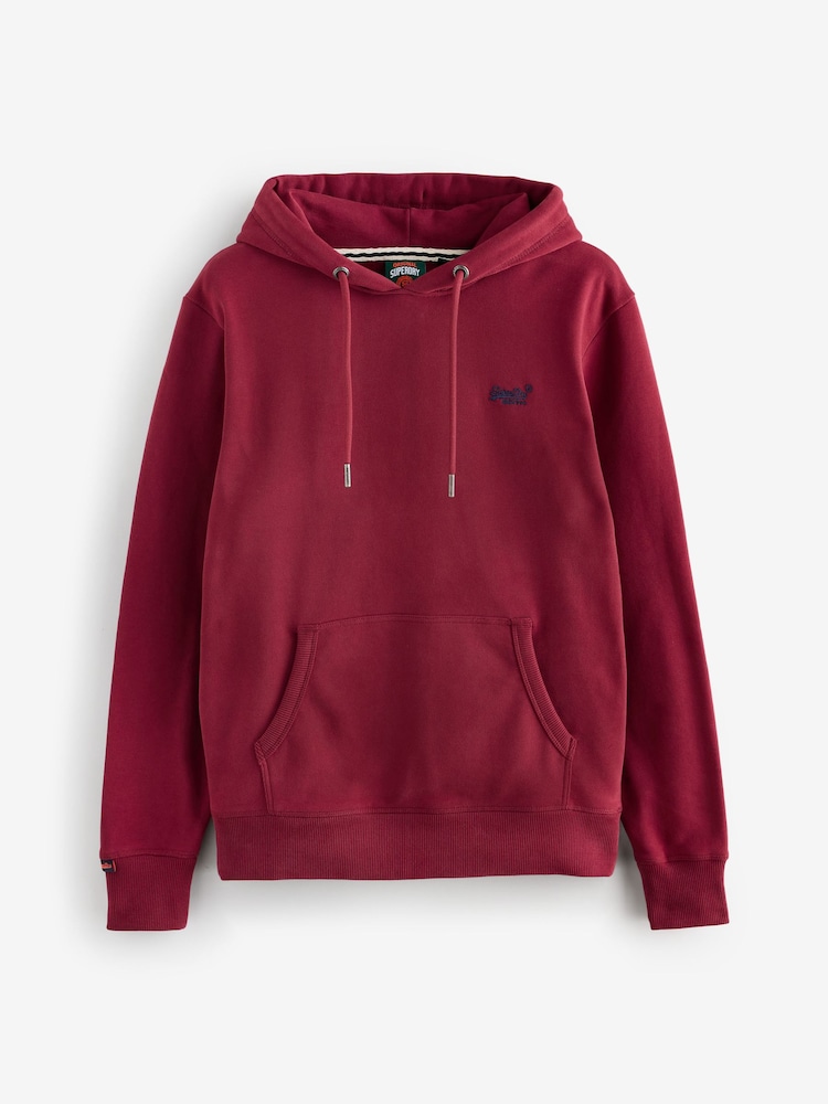 Superdry Red Essential Logo Hoodie - Image 1 of 1