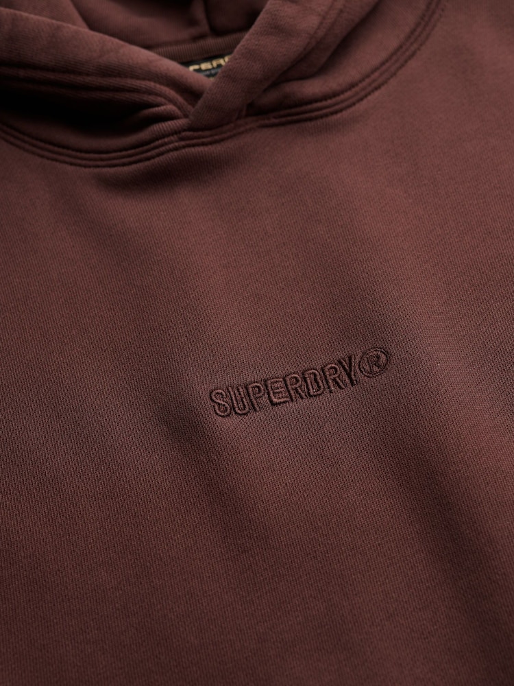 Superdry Brown Micro Logo Hoodie - Image 2 of 2
