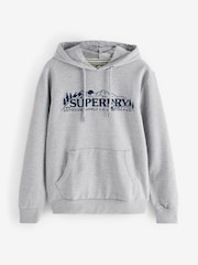 Superdry Grey Relaxed Outdoor Scene Hoodie - Image 1 of 2