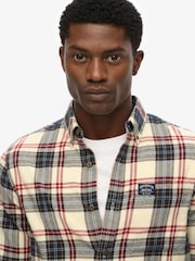 أبيض - قميص قطن بكم طويل Lumberjack من Superdry - صورة 3 من 6