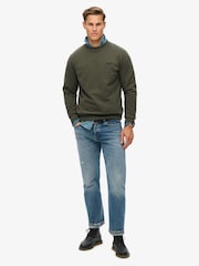 Superdry Green Essential Logo Crew Sweatshirt - Image 2 of 6