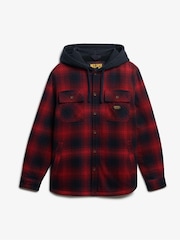 Superdry Red Surplus Hooded Check Shirt - Image 1 of 2