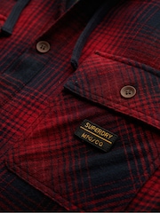 Superdry Red Surplus Hooded Check Shirt - Image 2 of 2