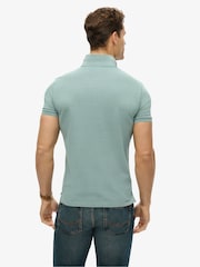 Superdry Green Vint Destroy 100% Cotton Polo Shirt - Image 2 of 4