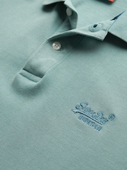 Superdry Green Vint Destroy 100% Cotton Polo Shirt - Image 4 of 4