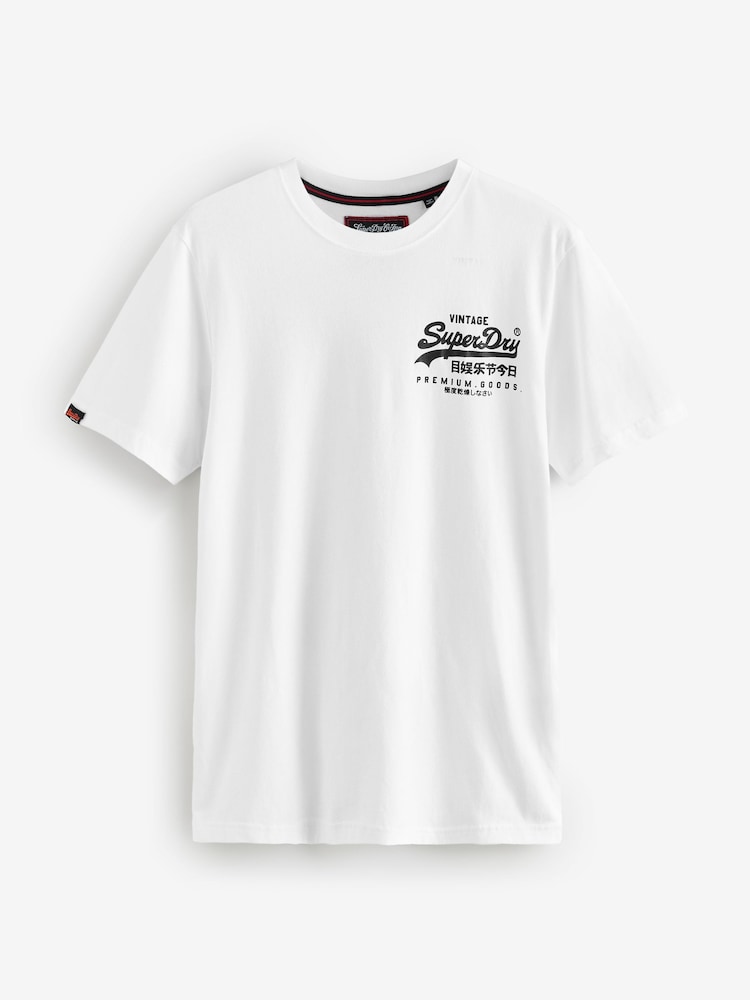 Superdry White Relaxed VL Tokyo T-Shirt - Image 1 of 2