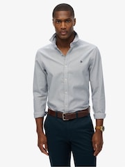 Superdry Blue Classic Oxford Long Sleeve Shirt - Image 1 of 5