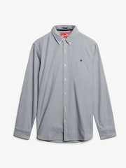 Superdry Blue Classic Oxford Long Sleeve Shirt - Image 4 of 5