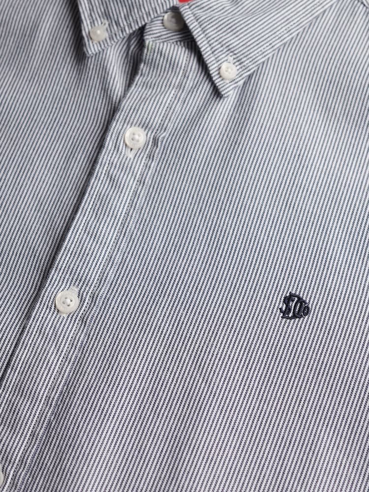 Superdry Blue Classic Oxford Long Sleeve Shirt - Image 6 of 6