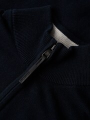 Superdry Blue Essentials Cotton Half Zip Jumper - Image 6 of 6