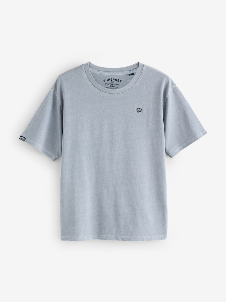 Azul marinho - Camiseta Superdry Essentials Relaxed 100% algodão - Imagem 1 de 1