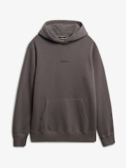 Superdry Grey Micro Logo Hoodie - Image 1 of 2
