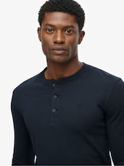 Superdry Blue Classic Essential Grandad T-Shirt - Image 3 of 5