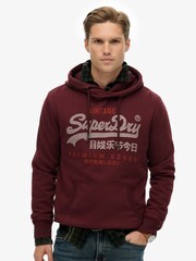 Superdry Red Vintage Logo Duo Classic Hoodie - Image 1 of 6