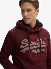 Superdry Red Vintage Logo Duo Classic Hoodie - Image 3 of 6