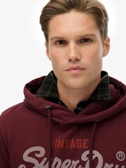 Superdry Red Vintage Logo Duo Classic Hoodie - Image 4 of 6