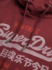 Superdry Red Vintage Logo Duo Classic Hoodie - Image 5 of 6