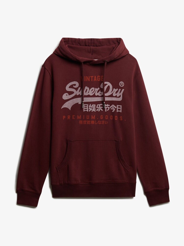 Superdry Red Vintage Logo Duo Classic Hoodie - Image 6 of 6