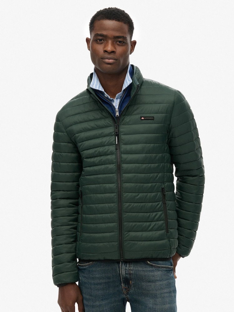 Superdry Green Fuji Lite Padded Jacket - Image 1 of 7 Superdry Green Fuji Lite Padded Jacket - Image 1 of 7