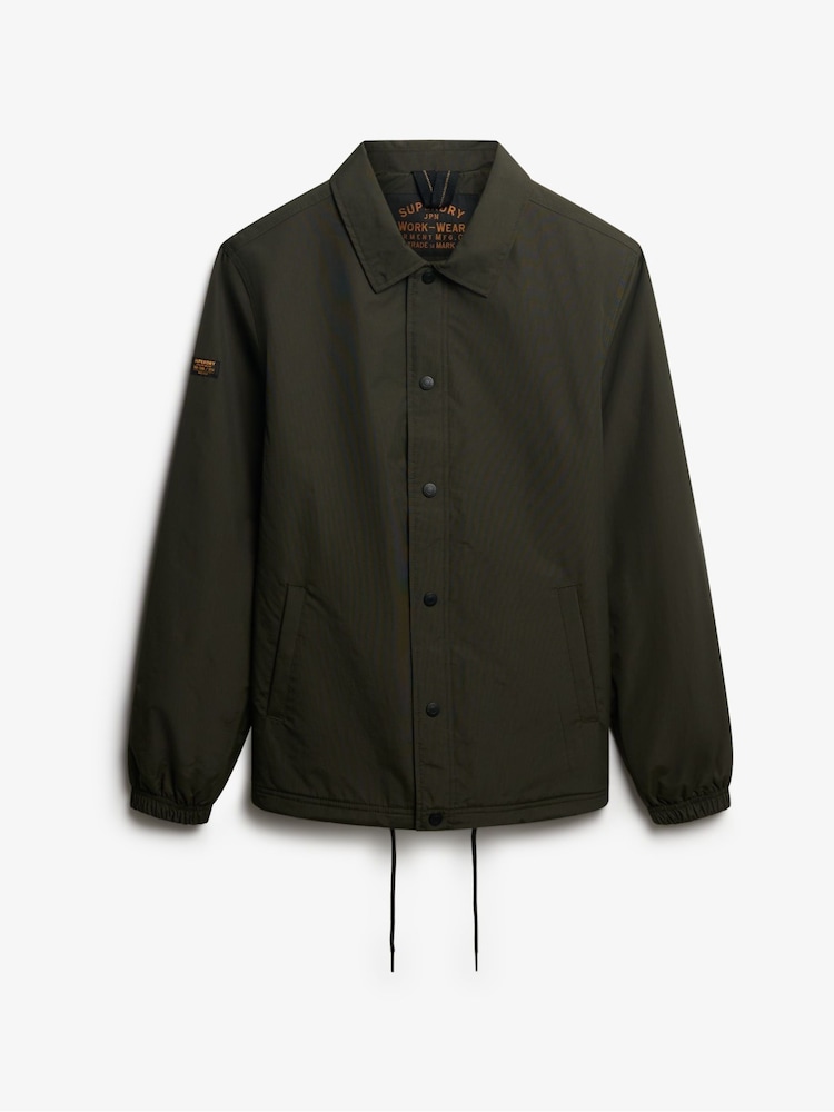 Superdry Green Nylon Coach Jacket - Image 1 of 1