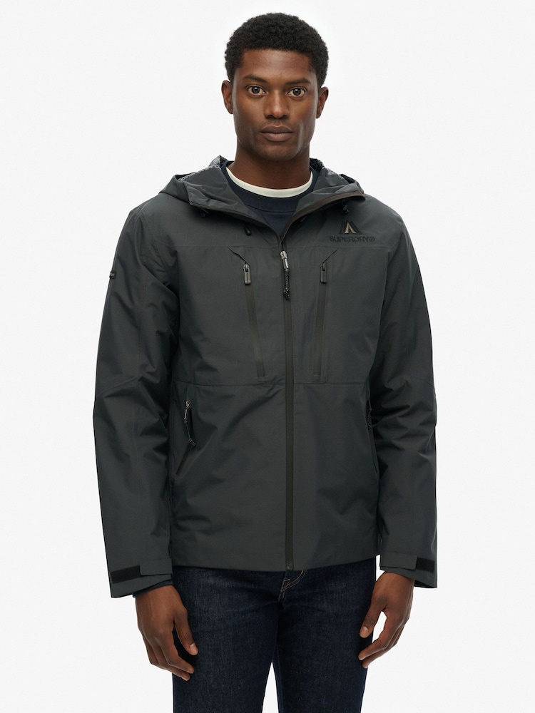 Superdry Blue Waterproof Jacket - Image 1 of 7 Superdry Blue Waterproof Jacket - Image 1 of 7
