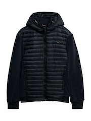 Superdry Blue Hood Storm Fleece Hybrid Jacket - Image 6 of 6