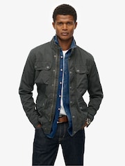Superdry Black Estate 4 Pocket Jacket - Image 1 of 6