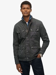 Superdry Black Estate 4 Pocket Jacket - Image 2 of 6