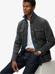 Superdry Black Estate 4 Pocket Jacket - Image 4 of 6