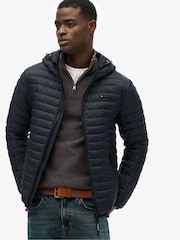 Superdry Blue Hooded Fuji Lite Jacket - Image 4 of 7