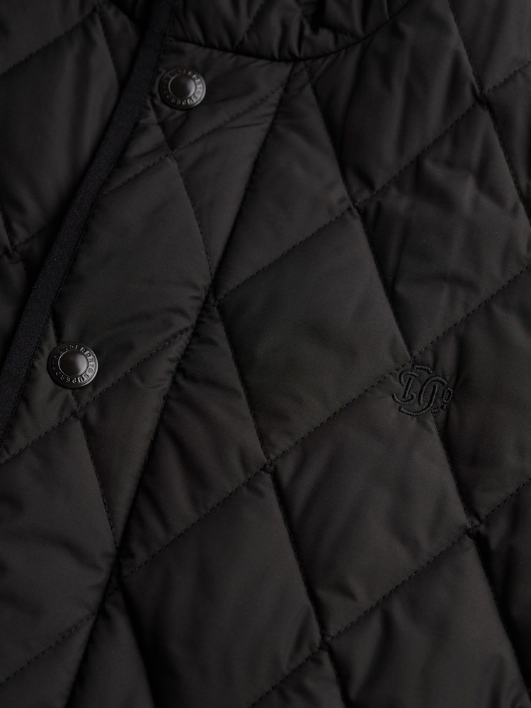 Superdry Black Quilted Estate Jacket - Image 8 of 8
