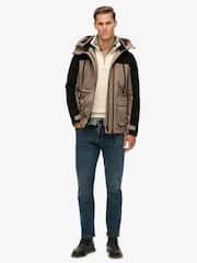 Superdry Grey Hooded Ultimate Embroidered Windbreaker - Image 2 of 6