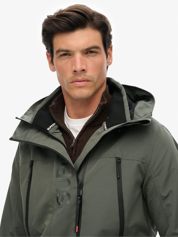 Gri - Superdry Cu glugă Ultimate Embroidered Windbreaker - Imaginea 5 din 5