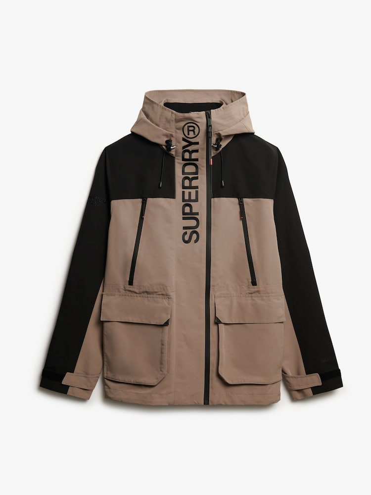 Superdry Grey Hooded Ultimate Embroidered Windbreaker - Image 6 of 6 Superdry Grey Hooded Ultimate Embroidered Windbreaker - Image 6 of 6