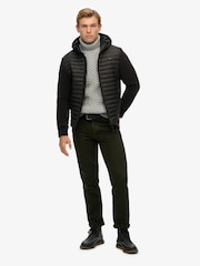 Superdry Black Hood Storm Fleece Hybrid Jacket - Image 2 of 6
